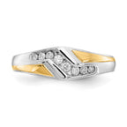 IB Goodman 14k Two-tone 1/4 carat Diamond Mens Ring