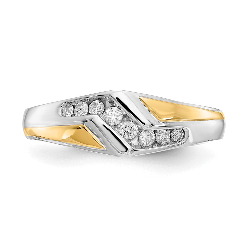 IB Goodman 14k Two-tone 1/4 carat Diamond Mens Ring