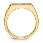 IB Goodman 14k 1/4 carat Diamond Diagonal Stripe Mens Ring