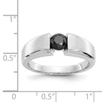 IB Goodman 14k White Gold 1 carat Black Diamond Mens Ring