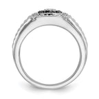 IB Goodman 14k White Gold 1/3 carat Black and White Diamond Mens Ring