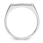 IB Goodman 14k White Gold 1/4 carat Diamond Square Cluster Mens Ring