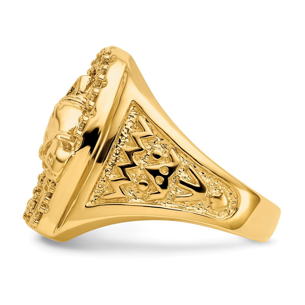 IB Goodman 14k Mens 1/2 carat Diamond Horseshoe with Horse in Center Mens Ring