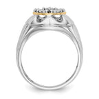 IB Goodman 14k Two-tone 5/8 carat Diamond Mens Cluster Ring
