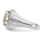 IB Goodman 14k Two-tone 5/8 carat Diamond Mens Cluster Ring