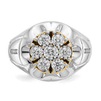 IB Goodman 14k Two-tone 5/8 carat Diamond Mens Cluster Ring