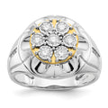 IB Goodman 14k Two-tone 5/8 carat Diamond Mens Cluster Ring