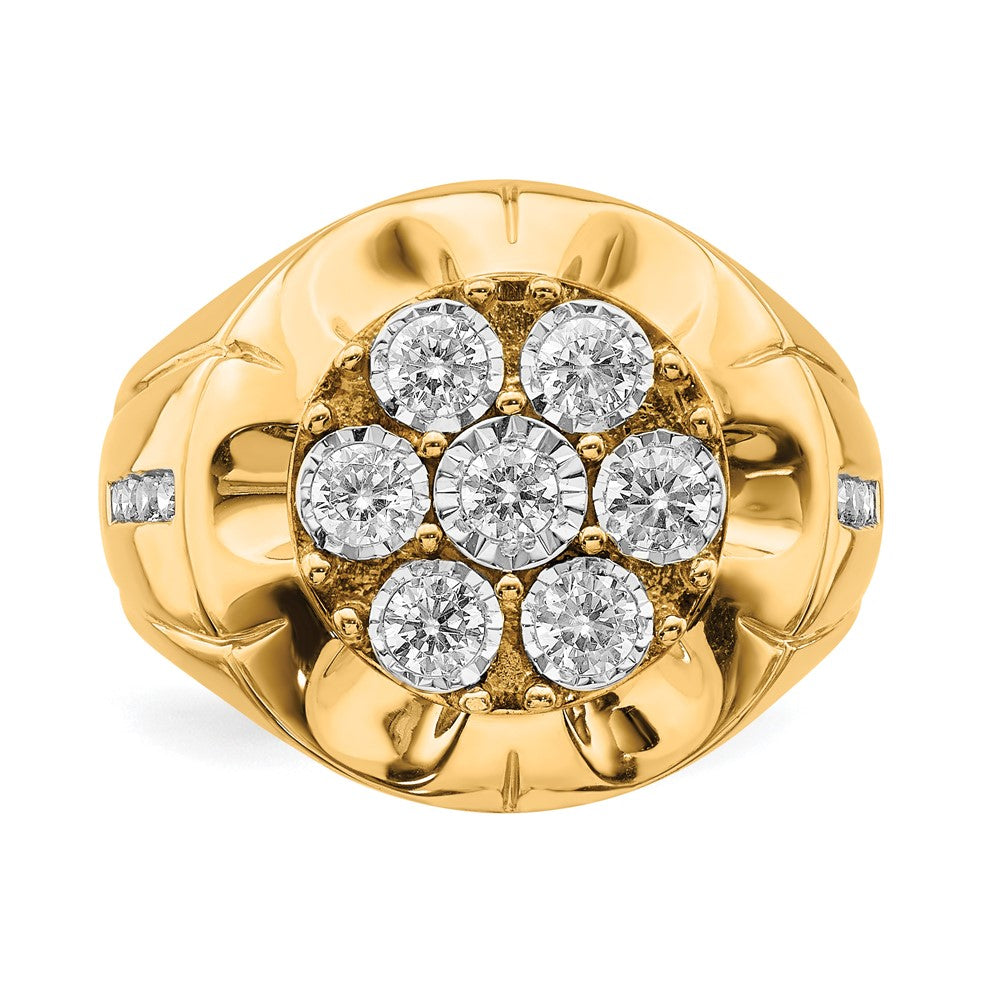 IB Goodman 14k 5/8 carat Diamond Mens Cluster Ring