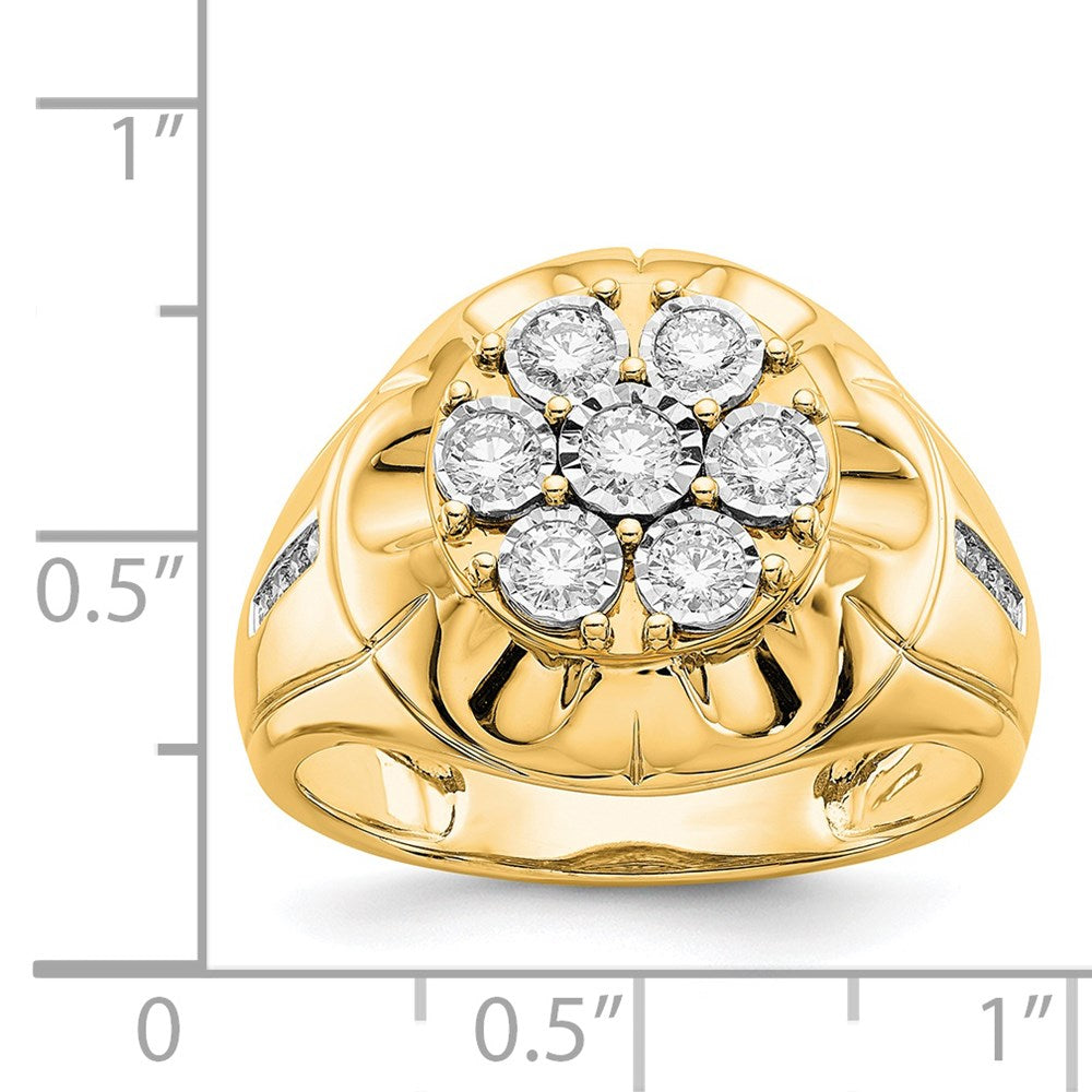 IB Goodman 14k 5/8 carat Diamond Mens Cluster Ring