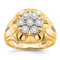 IB Goodman 14k 5/8 carat Diamond Mens Cluster Ring