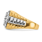 IB Goodman 14k Two-tone 1 carat AA Diamond Mens Cluster Ring