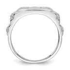 IB Goodman 14K White Gold AA Diamond Mens DAD Ring