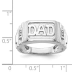 IB Goodman 14K White Gold AA Diamond Mens DAD Ring