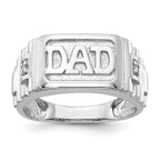 IB Goodman 14K White Gold AA Diamond Mens DAD Ring