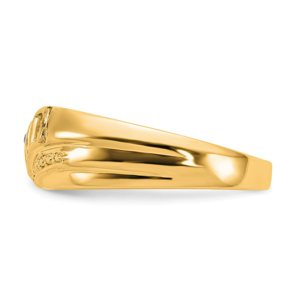 14k A Diamond men's ring