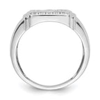 IB Goodman 14k White Gold 1/20 carat AA Diamond Mens DAD Ring