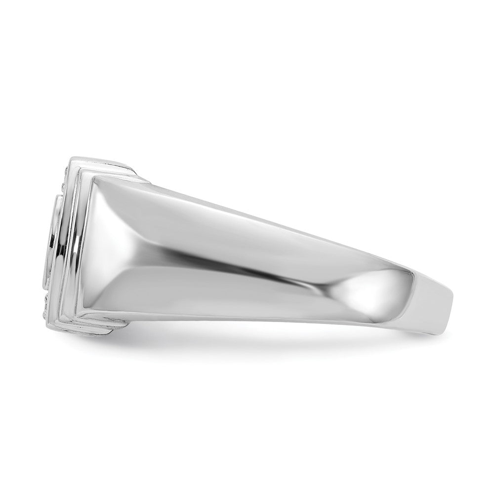 IB Goodman 14k White Gold 1/20 carat AA Diamond Mens DAD Ring
