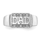 IB Goodman 14k White Gold 1/20 carat AA Diamond Mens DAD Ring