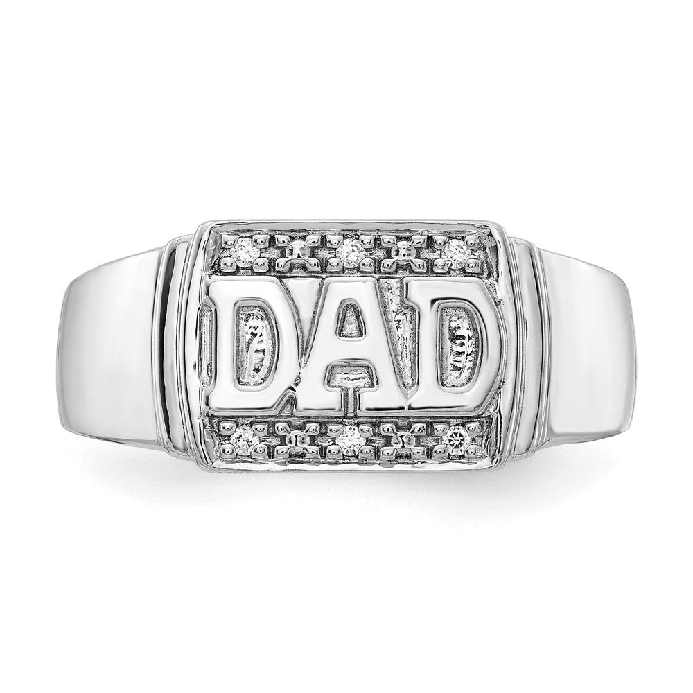 IB Goodman 14k White Gold 1/20 carat AA Diamond Mens DAD Ring
