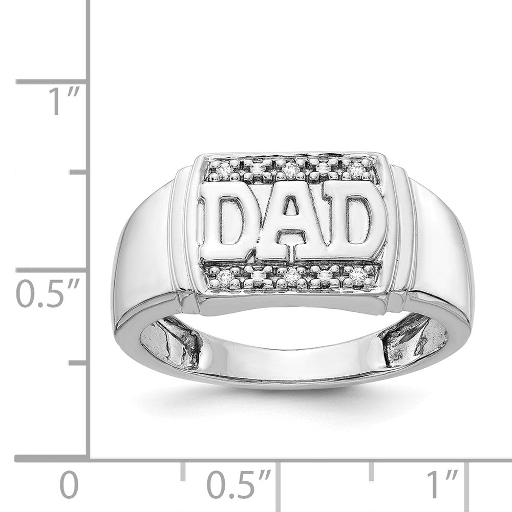 IB Goodman 14k White Gold 1/20 carat AA Diamond Mens DAD Ring