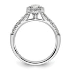 14kw Lab Grown Diamond VS+ F+ 1/4 ctw Round Halo Engagement Ring Se