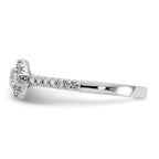 14kw Lab Grown Diamond VS+ F+ 1/2 ctw Round Halo Engagement Ring