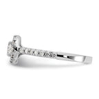 14kw Lab Grown Diamond VS+ F+ 1 ctw Round Halo Engagement Ring