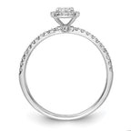 14kw Lab Grown Diamond VS+ F+ 1/2 ctw Round ctr w/ Cush Halo Engage