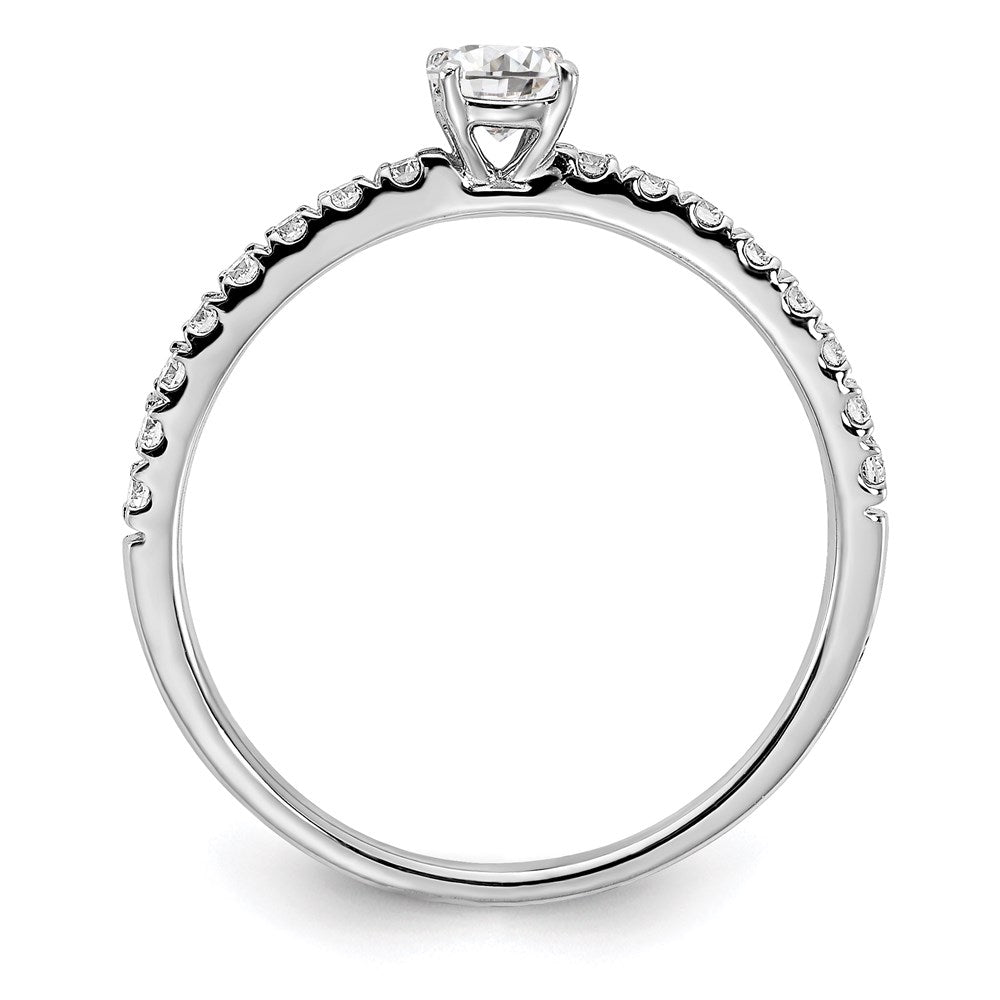 14kw Lab Grown Diamond VS+ F+ 1/4 ctw Engagement Ring Semi