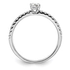 14kw Lab Grown Diamond VS+ F+ 1/4 ctw Engagement Ring Semi