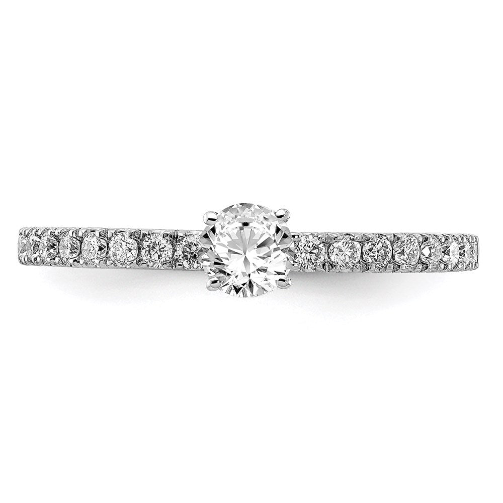 14kw Lab Grown Diamond VS+ F+ 1/4 ctw Engagement Ring Semi