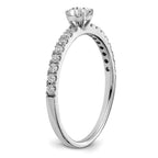 14kw Lab Grown Diamond VS+ F+ 1/4 ctw Engagement Ring Semi