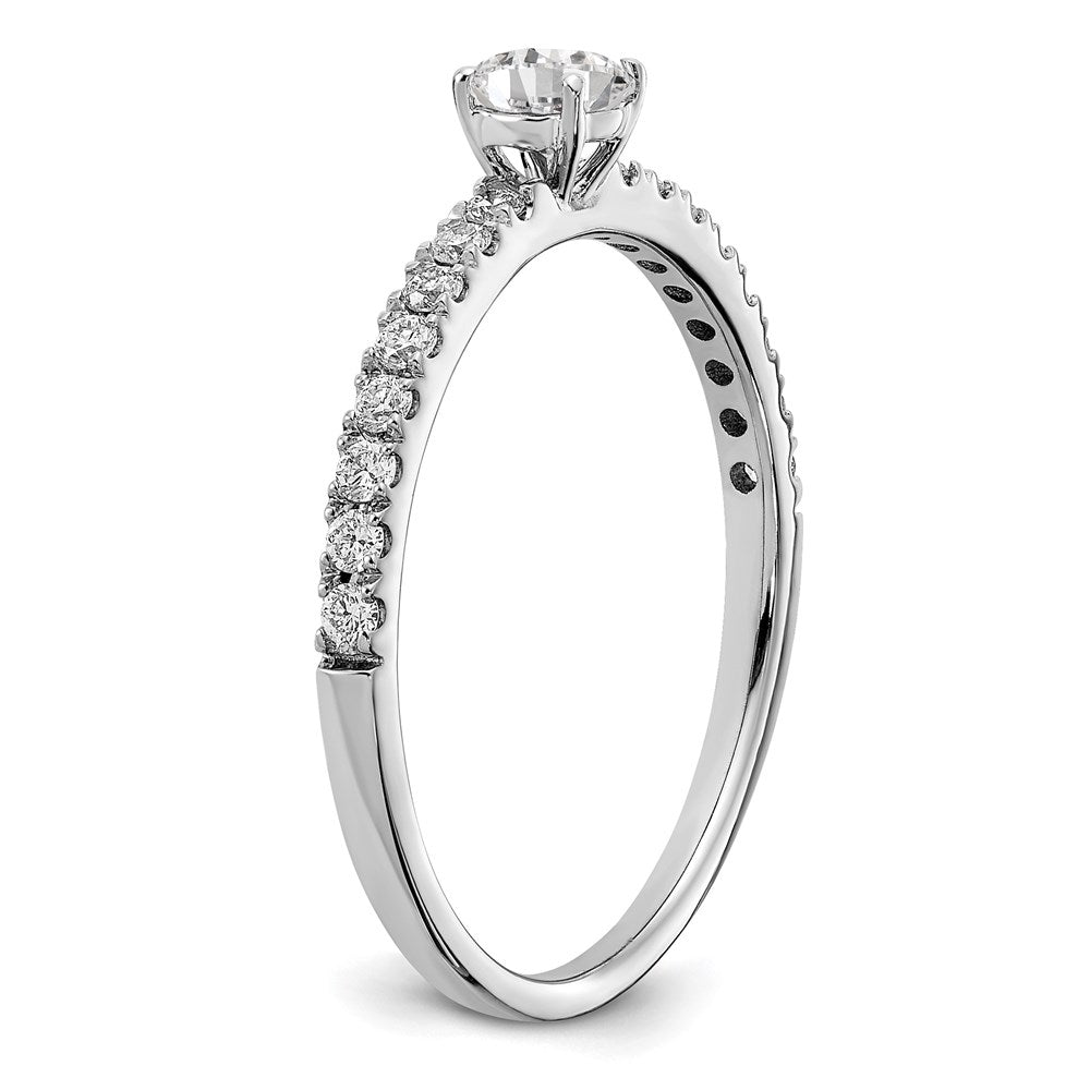 14kw Lab Grown Diamond VS+ F+ 1/4 ctw Engagement Ring Semi