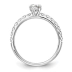 14kw Lab Grown Diamond VS+ F+ 1/2 ctw Engagement Ring Semi