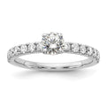 14kw Lab Grown Diamond VS+ F+ 1/2 ctw Engagement Ring Semi