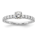 14kw Lab Grown Diamond VS+ F+ 1/2 ctw Engagement Ring Semi