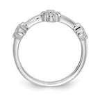 True Origin 14K White Gold 1/5 carat Lab Grown Diamond VS+ F+ Bloom Complete Fashion Ring