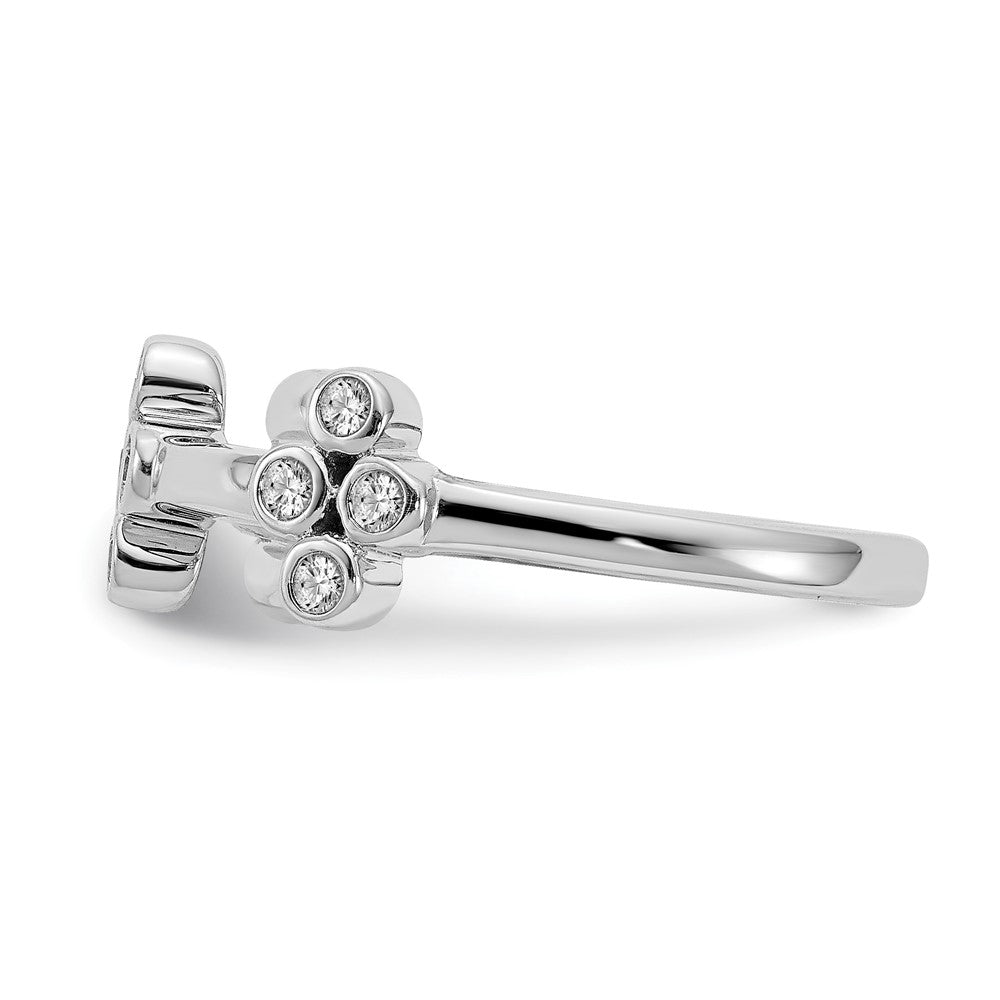 True Origin 14K White Gold 1/5 carat Lab Grown Diamond VS+ F+ Bloom Complete Fashion Ring