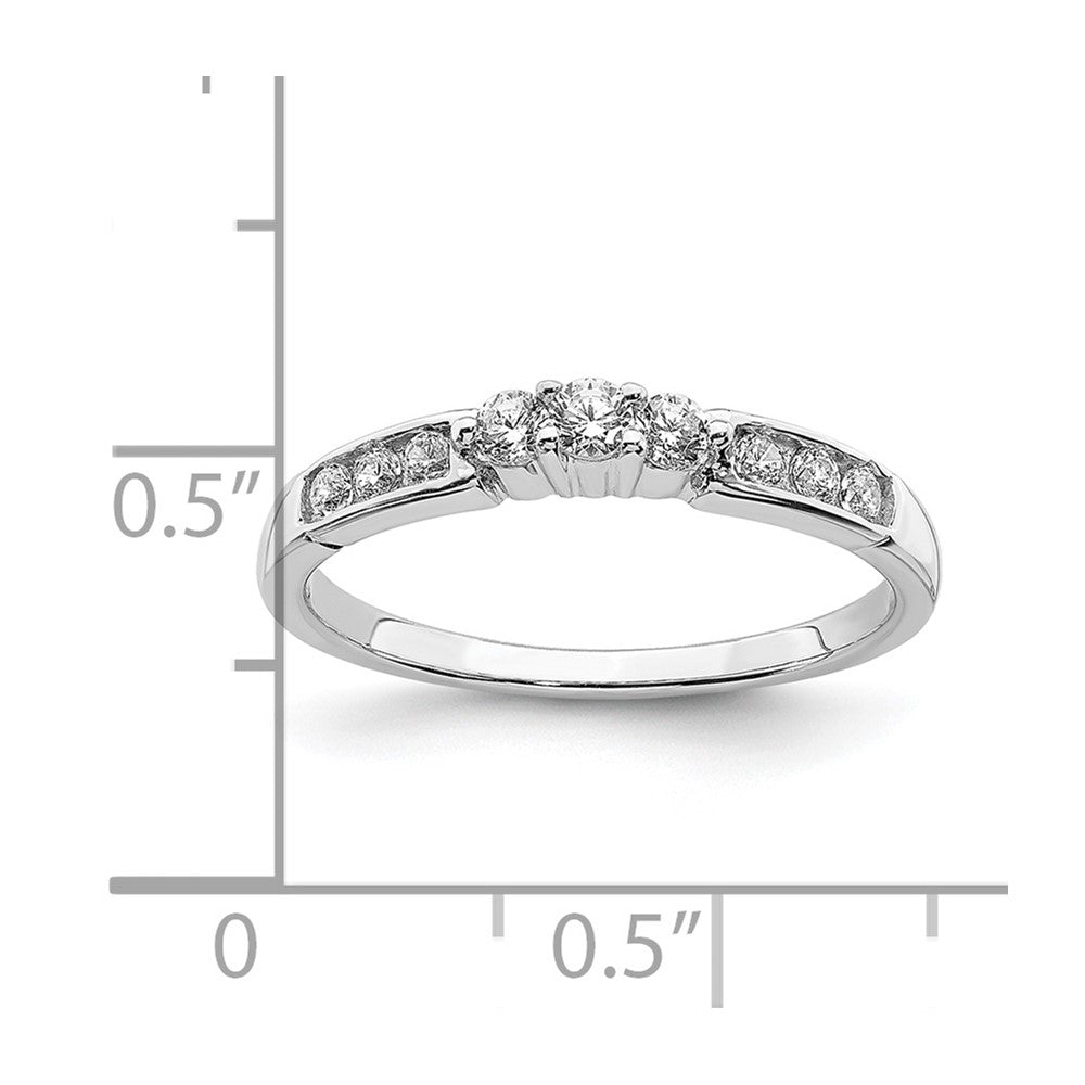 14k White Gold 1/4 carat Lab Grown Diamond VS/SI+ G+ Complete Round Wedding Band
