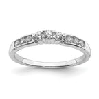14k White Gold 1/4 carat Lab Grown Diamond VS/SI+ G+ Complete Round Wedding Band