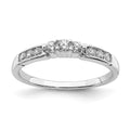 14k White Gold 1/4 carat Lab Grown Diamond VS/SI+ G+ Complete Round Wedding Band