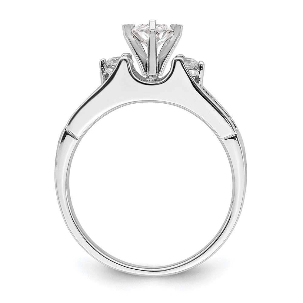 14k White Gold 5/8 carat Lab Grown Diamond VS/SI+ G+ Complete Round Engagement Ring