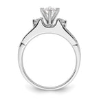 14k White Gold 5/8 carat Lab Grown Diamond VS/SI+ G+ Complete Round Engagement Ring