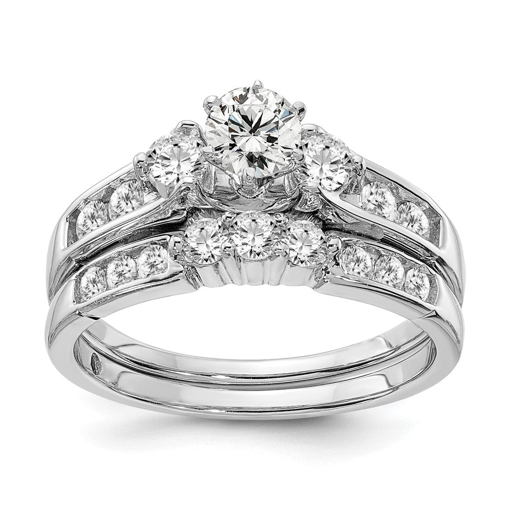 14k White Gold 5/8 carat Lab Grown Diamond VS/SI+ G+ Complete Round Engagement Ring