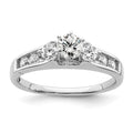 14k White Gold 5/8 carat Lab Grown Diamond VS/SI+ G+ Complete Round Engagement Ring