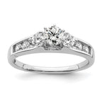 14k White Gold 5/8 carat Lab Grown Diamond VS/SI+ G+ Complete Round Engagement Ring