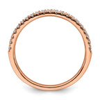 14k Rose Gold 1/4 carat Lab Grown Diamond VS/SI+ G+ Complete Wedding Band