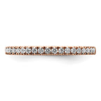 14k Rose Gold 1/4 carat Lab Grown Diamond VS/SI+ G+ Complete Wedding Band
