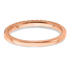 14k Rose Gold 1/4 carat Lab Grown Diamond VS/SI+ G+ Complete Wedding Band