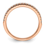 14k Rose Gold 1/4 carat Lab Grown Diamond VS/SI+ G+ Complete Wedding Band
